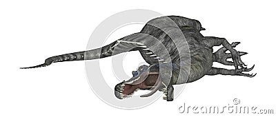 3D Rendering Dinosaur Suchomimus on White Stock Photo