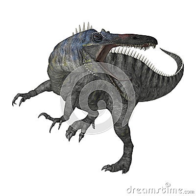 3D Rendering Dinosaur Suchomimus on White Stock Photo