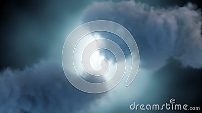 3d rendering of a dramatic cumulonimbus cloud or thundercloud. Stock Photo