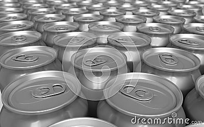 Drinks Cans Depth of Field Stock Photo