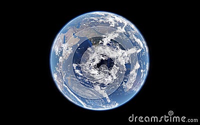3d rendering of the earth from space, highly detailed planet earth, elements furnished by NASA. Stock Photo