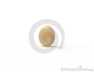 3D rendering of an egg isolated in white background Stock Photo