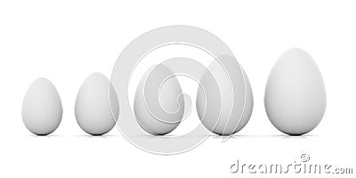 3d rendering eggs miscellaneous size Stock Photo