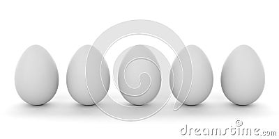 3d rendering eggs on white background Stock Photo