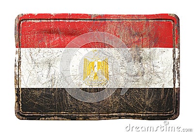 Old Egypt flag Stock Photo