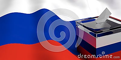 3d rendering elections in Russia Stock Photo