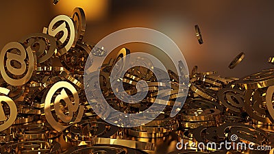 3d rendering email Stock Photo