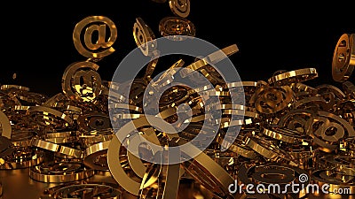 3d rendering email Stock Photo