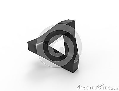 3d rendering of a escher traingle isolated in white studio background Stock Photo