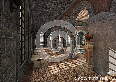 3D Rendering Fairy Tale Castle Stock Photo