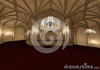 3D Rendering Fairy Tale Palace Stock Photo