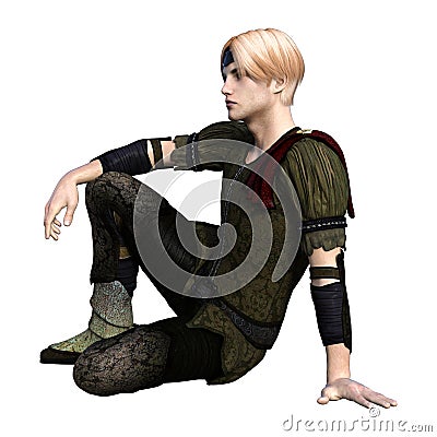 3D Rendering Fairy Tale Prince on White Stock Photo