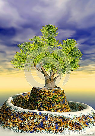 3d rendering fantasy and dream tree computer graphics image Stock Photo