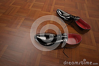 3D rendering formal shoes model Stock Photo
