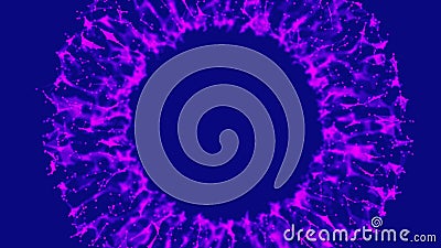 3D rendering. Frame in the style of the Plexus. Stock Photo