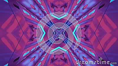 3D rendering of futuristic kaleidoscopic patterns background Stock Photo