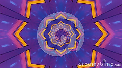 3D rendering of futuristic kaleidoscopic patterns background Stock Photo