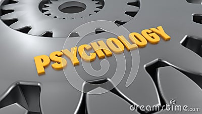 Gear and psychology word Stock Photo