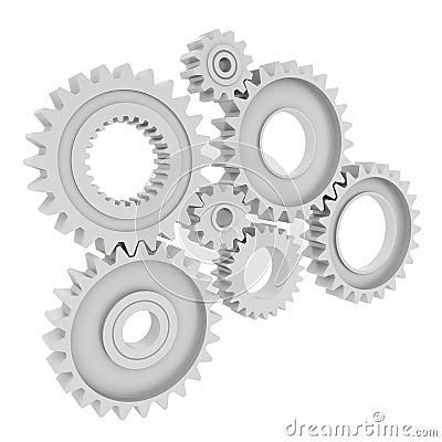 3d rendering Gears Background Stock Photo