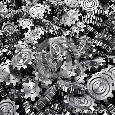 3d rendering gears Stock Photo