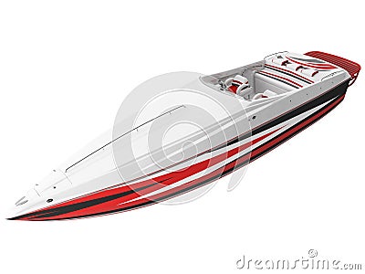 3d Rendering of a Generic Speed Boat Stock Photo