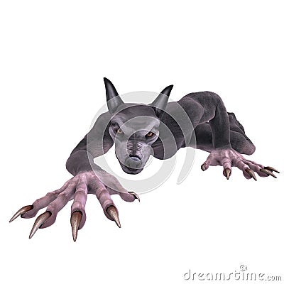 3d-illustration of an isolated giant fantasy werewolf creature Stock Photo
