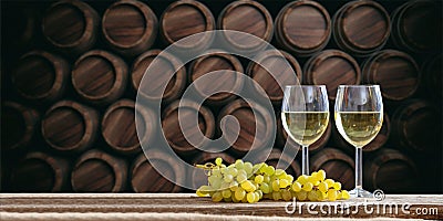 3d rendering glasses of wine on dark background Stock Photo