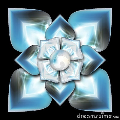 3D rendering glossy flower artwork Stock Photo