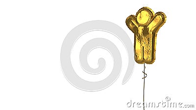 gold balloon symbol of child on white background Stock Photo