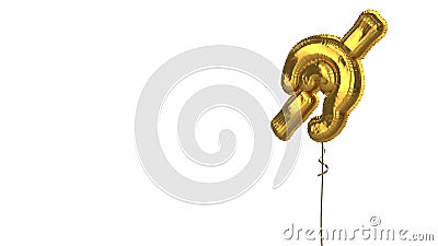 gold balloon symbol of deaf on white background Stock Photo