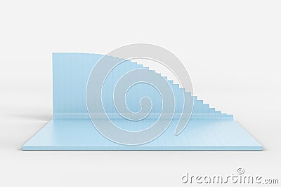 3d rendering, graph chart background, business graph Cartoon Illustration