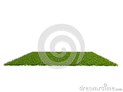 3d rendering of a grass patch for architectural use Stock Photo