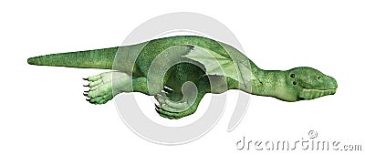 3D Rendering Fantasy Hatchling Dragon on White Stock Photo