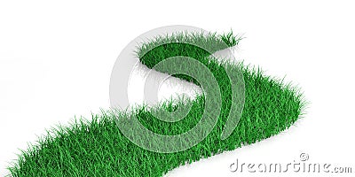 3d rendering green path Stock Photo