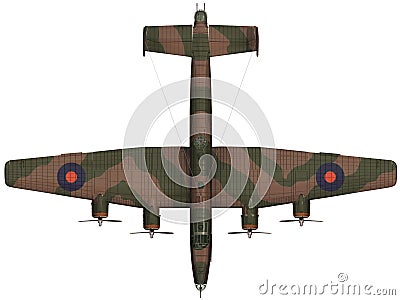 3d Rendering of a Handley Page Halifax Stock Photo