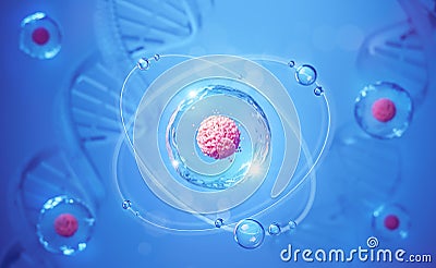 3d rendering of Human cell or Embryonic stem cell Stock Photo