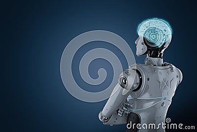 Robot arm crossed Stock Photo