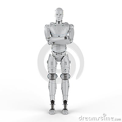 Robot arm crossed Stock Photo