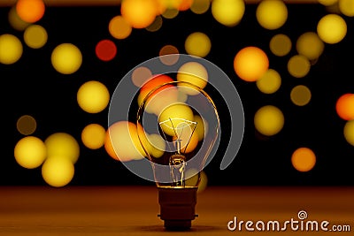 3D rendering concept image with luminous realistic light bulb Stock Photo