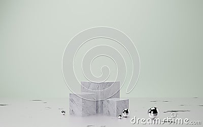 3D rendering image empty space podium display for product mockup Stock Photo
