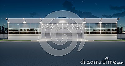 3d rendering of industrial building for background. Stock Photo
