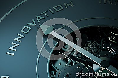 3D Rendering of Innovation compass Stock Photo