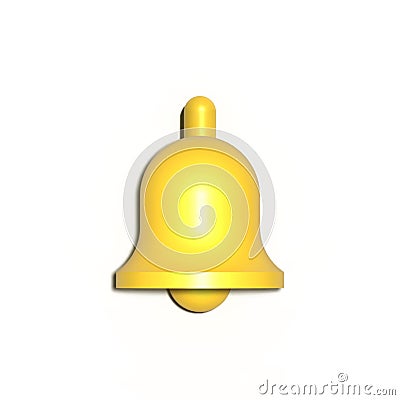 3d rendering isolated bell on white background Stock Photo