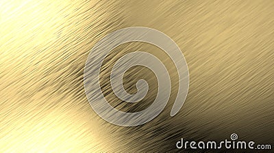 3d rendering of large sheet of rendered finely brushed gold as background Stock Photo