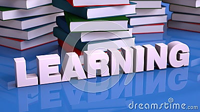 Learning text and books Stock Photo