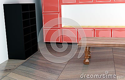 3D rendering living room Stock Photo