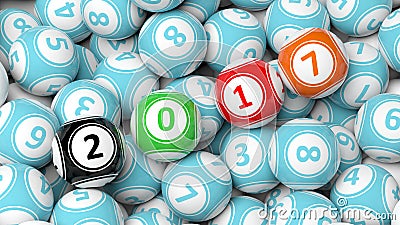 3D rendering of lucky colorful balls Stock Photo