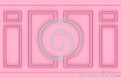 3d rendering. luxury sweet pink classical pattern wood design vintage wall background. Stock Photo