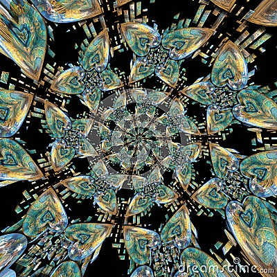 3D rendering magic spiral artwork Stock Photo
