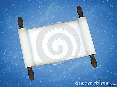 3D rendering of a magical scroll or wish list Stock Photo